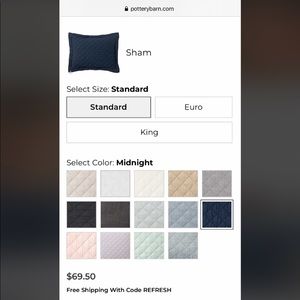 Pottery barn Belgian Flax Linen Diamond Shams